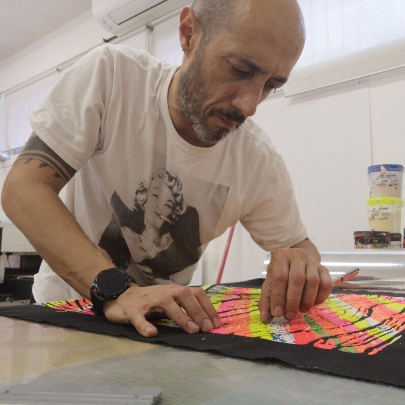 Matteo Calconi - L'artista al lavoro