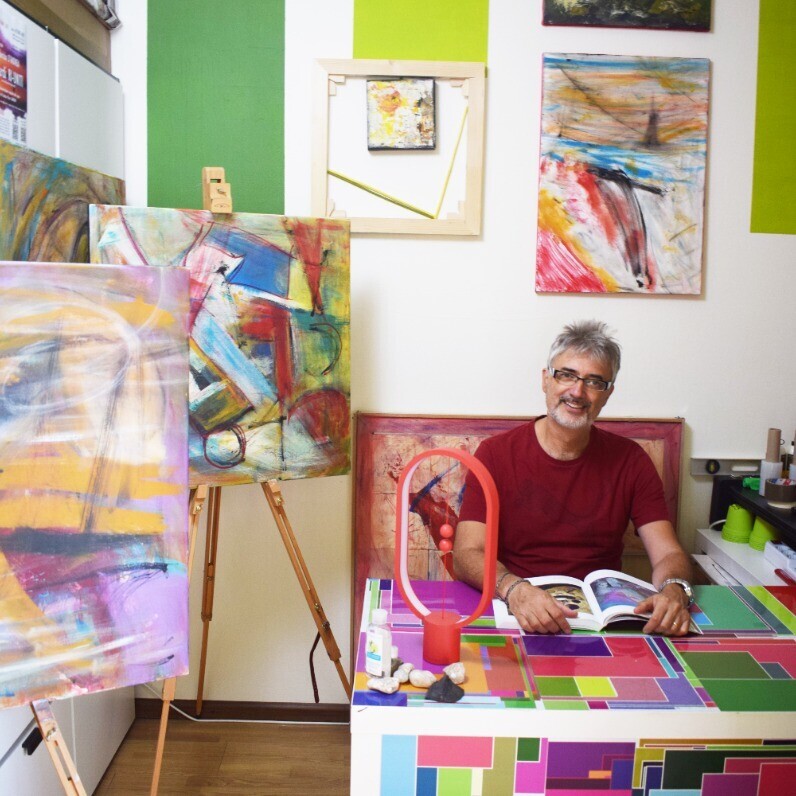 Maurizio D'Andrea - De kunstenaar aan het werk