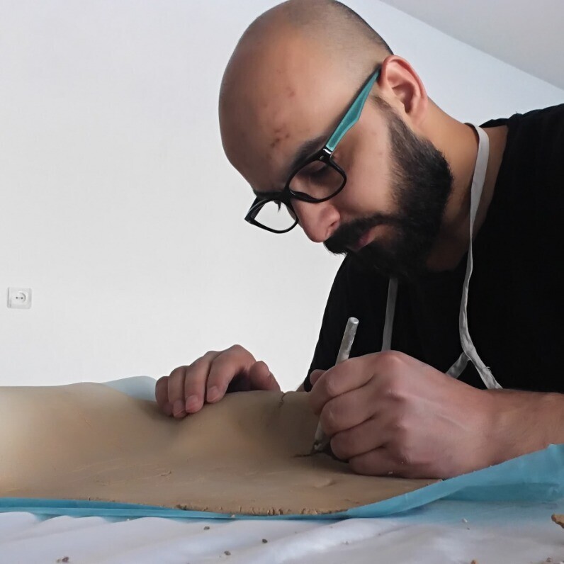 Mehmet Toprakli - Ο καλλιτέχνης στην εργασία