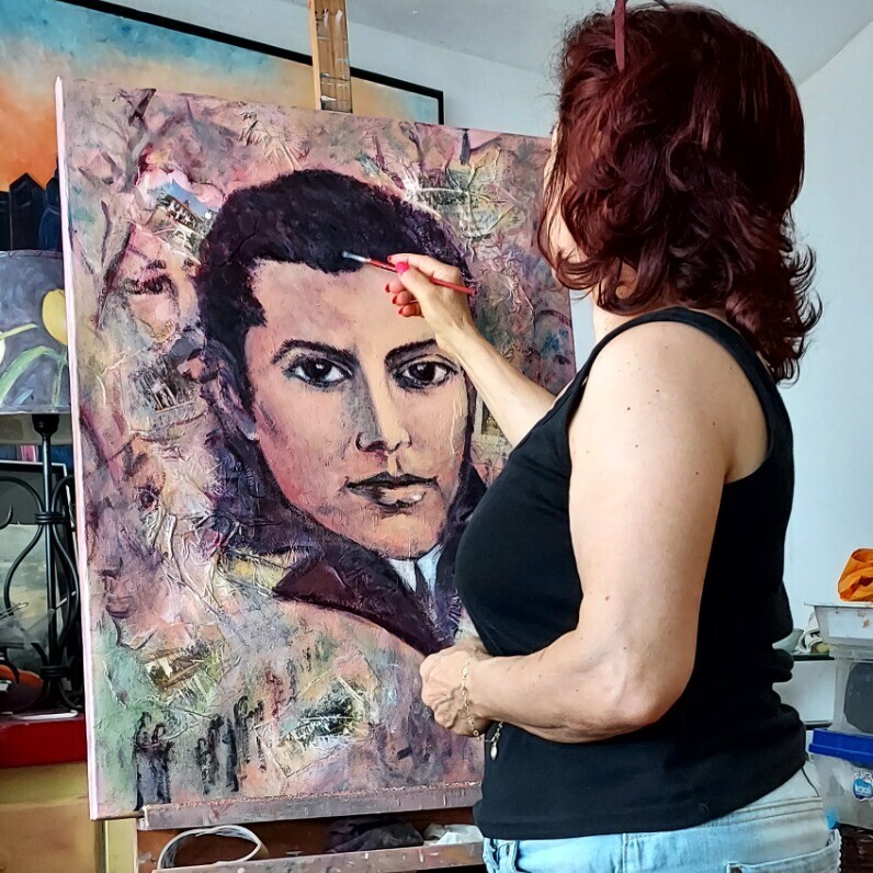 M.Gloria - The artist at work
