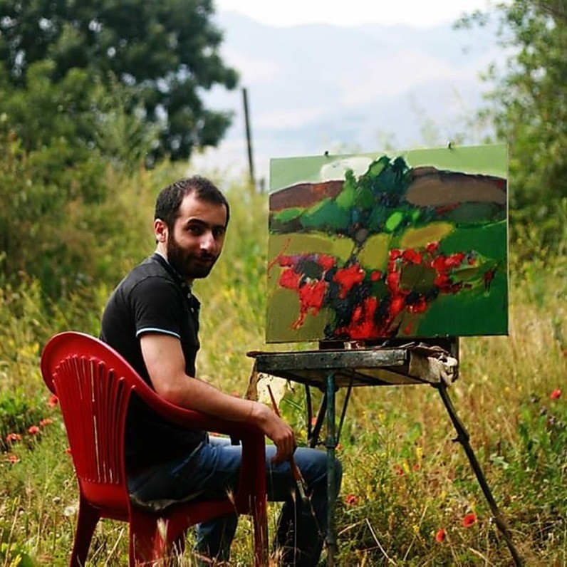 Mher Chatinyan - The artist at work