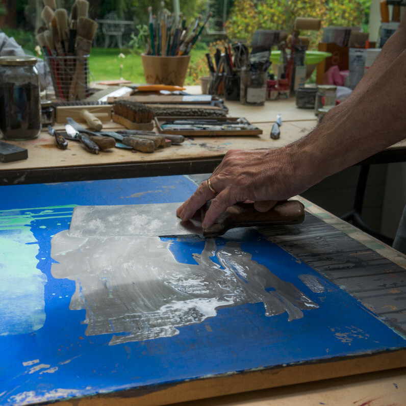 Michel Brouand - Der Künstler bei der Arbeit