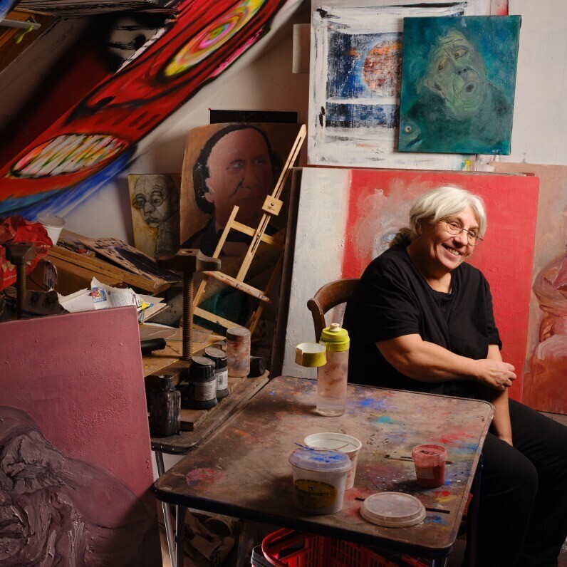 Michèle Vaucelle - L'artiste au travail