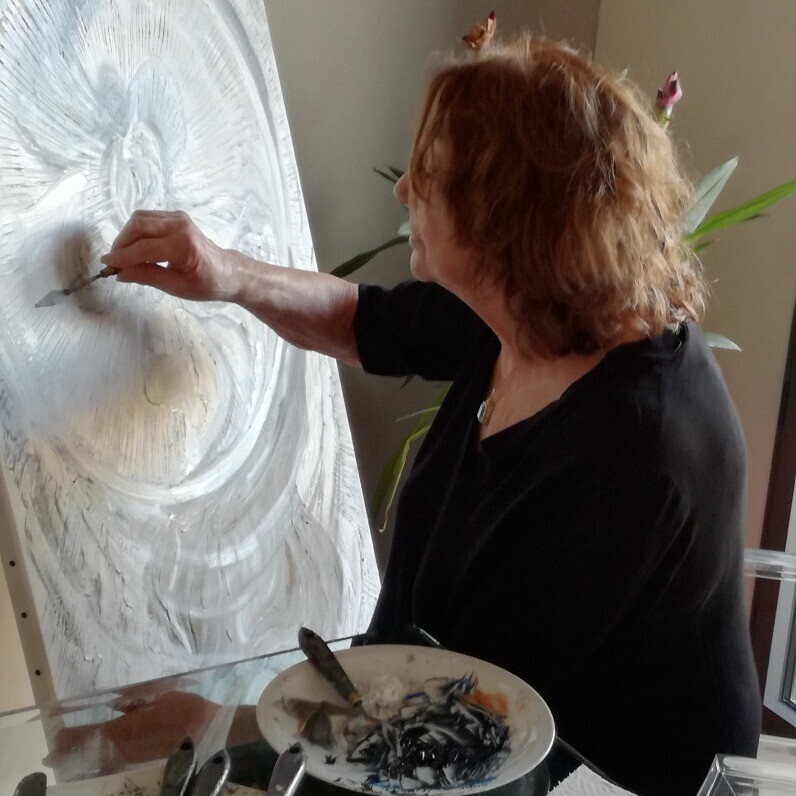 Michèle Ville - L'artiste au travail