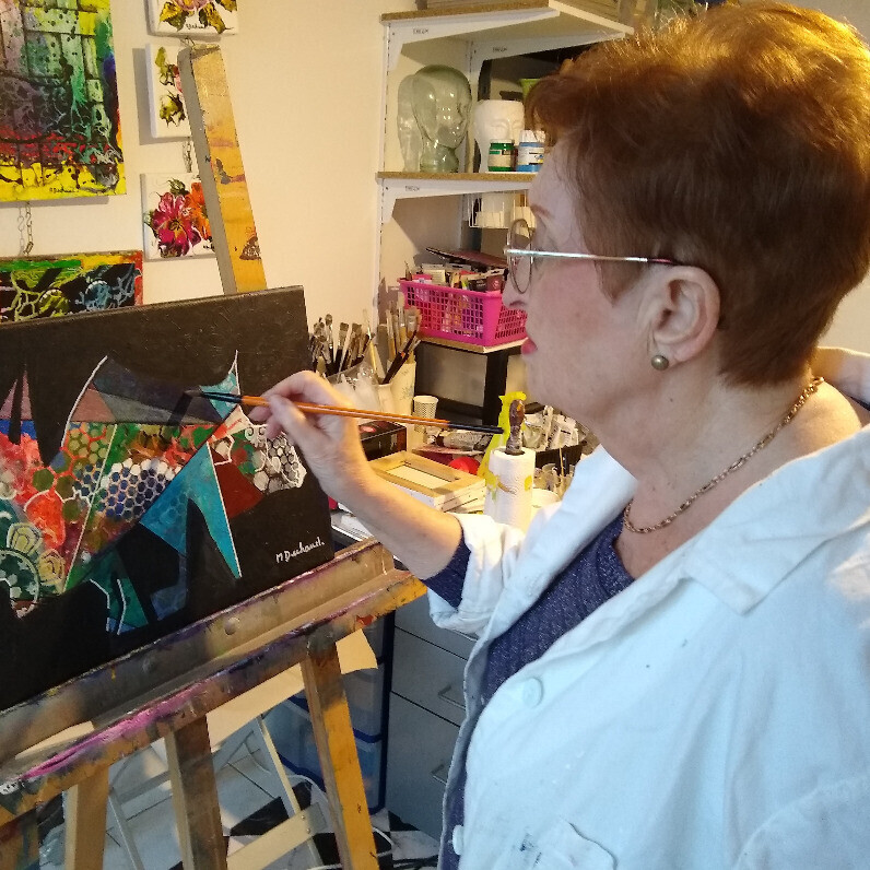 Michelle Dechaud - The artist at work