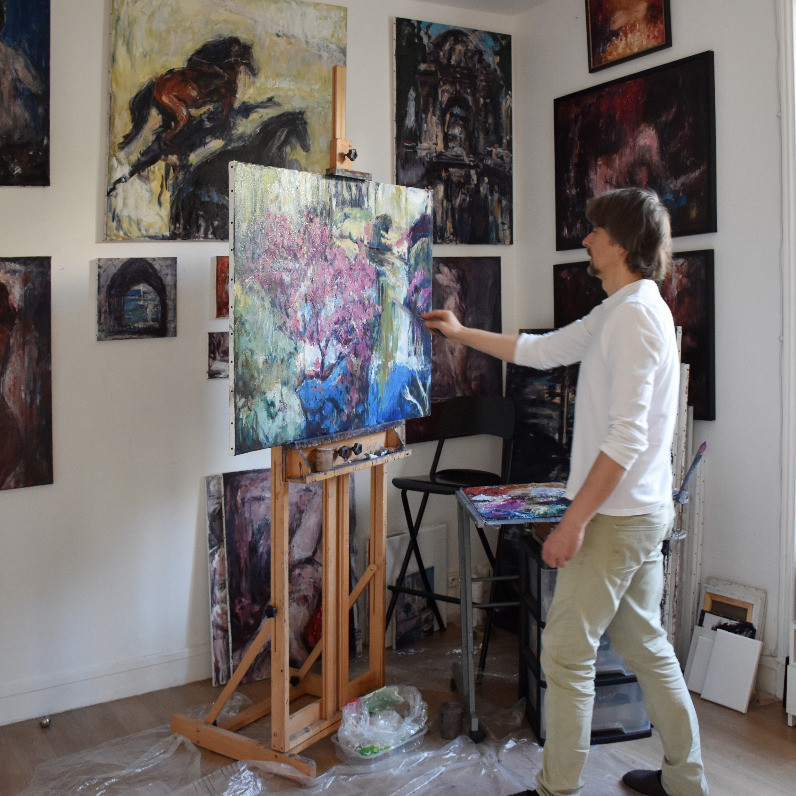 Misha Sydorenko - The artist at work