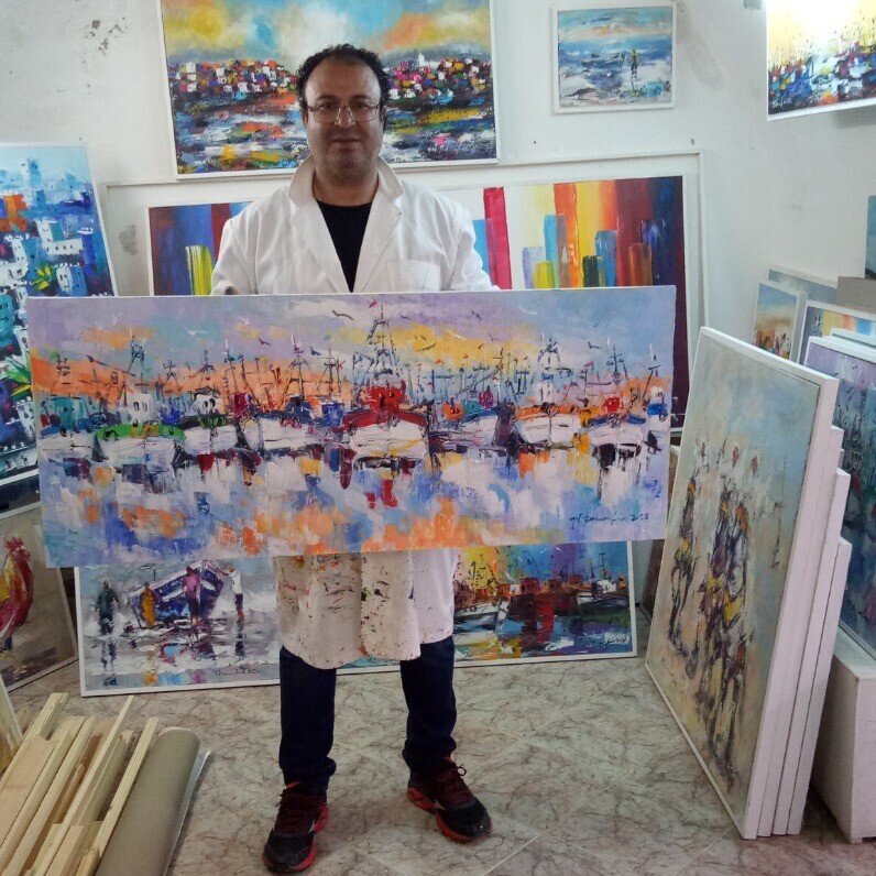 Mohammed Bouafia - L'artiste au travail