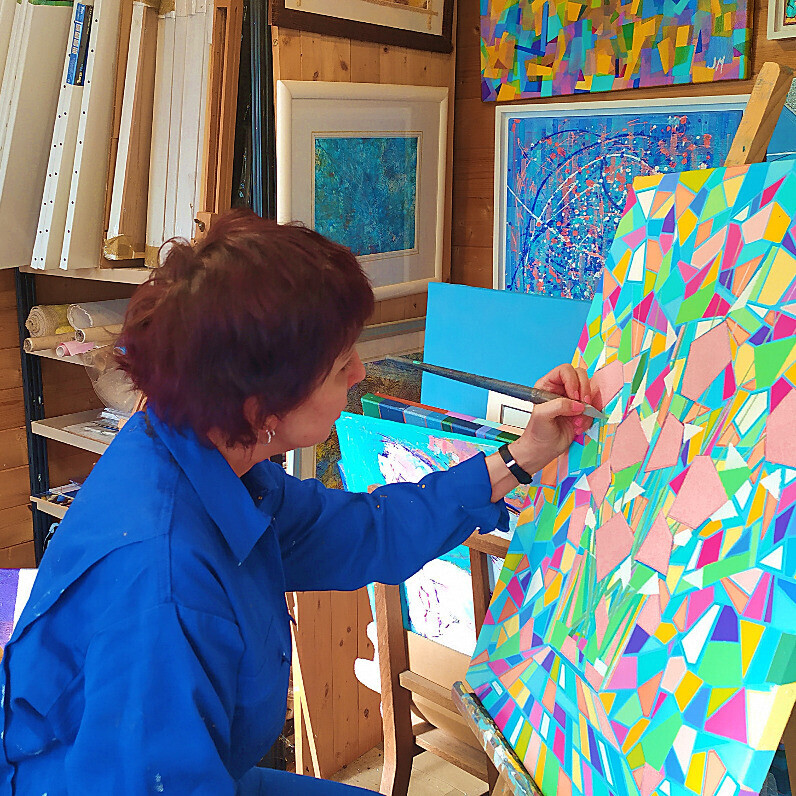 Monique Rouquier (Jaine M) - L'artiste au travail