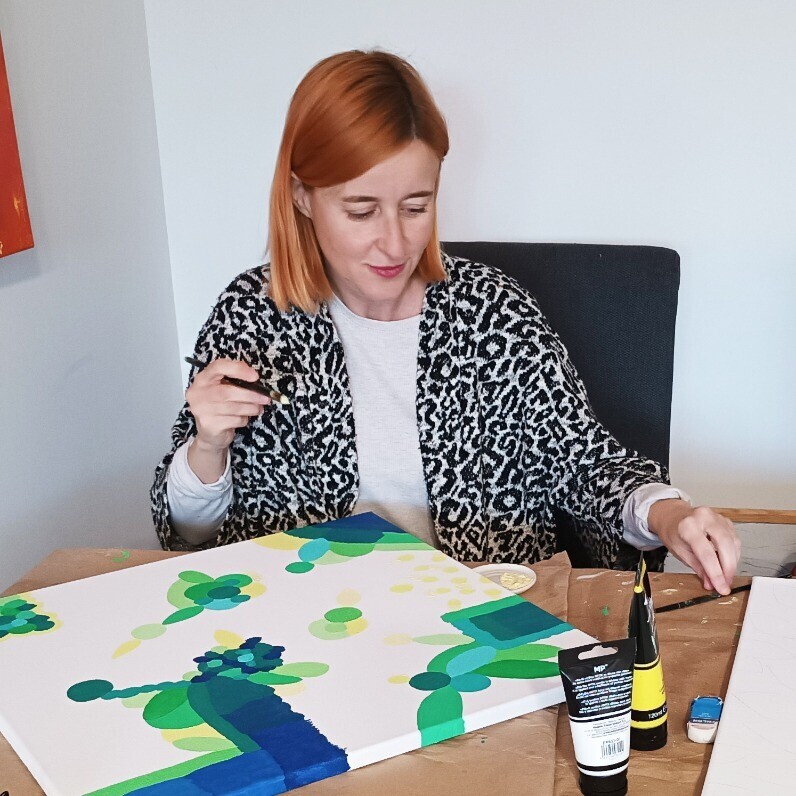 Montse Barberà Pujol - El artista trabajando