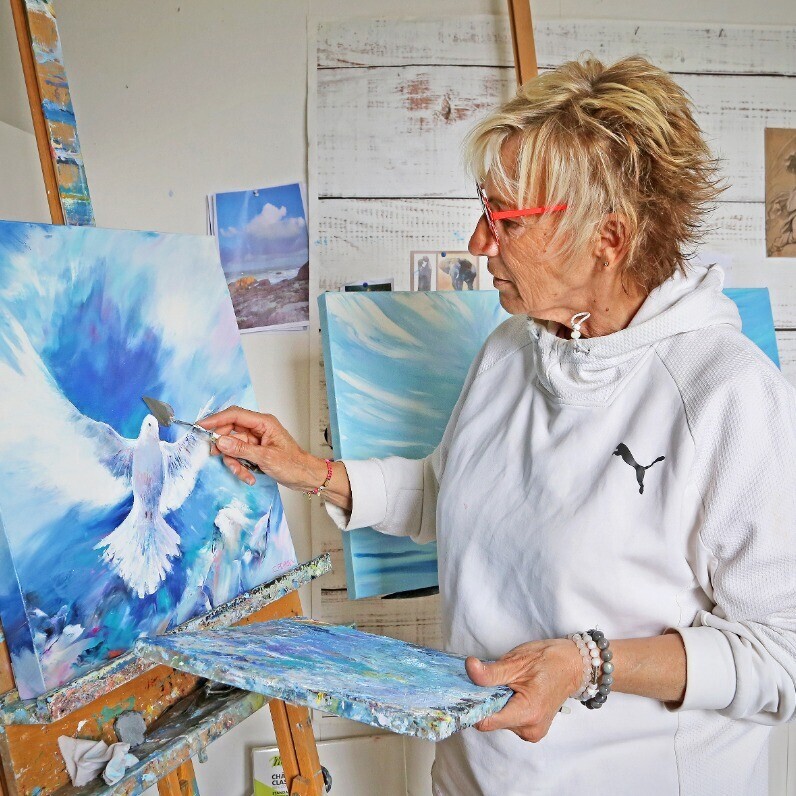 Christine Poirieux Muller - L'artiste au travail