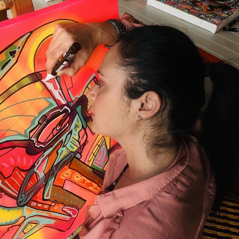 Muriel Deumie - The artist at work