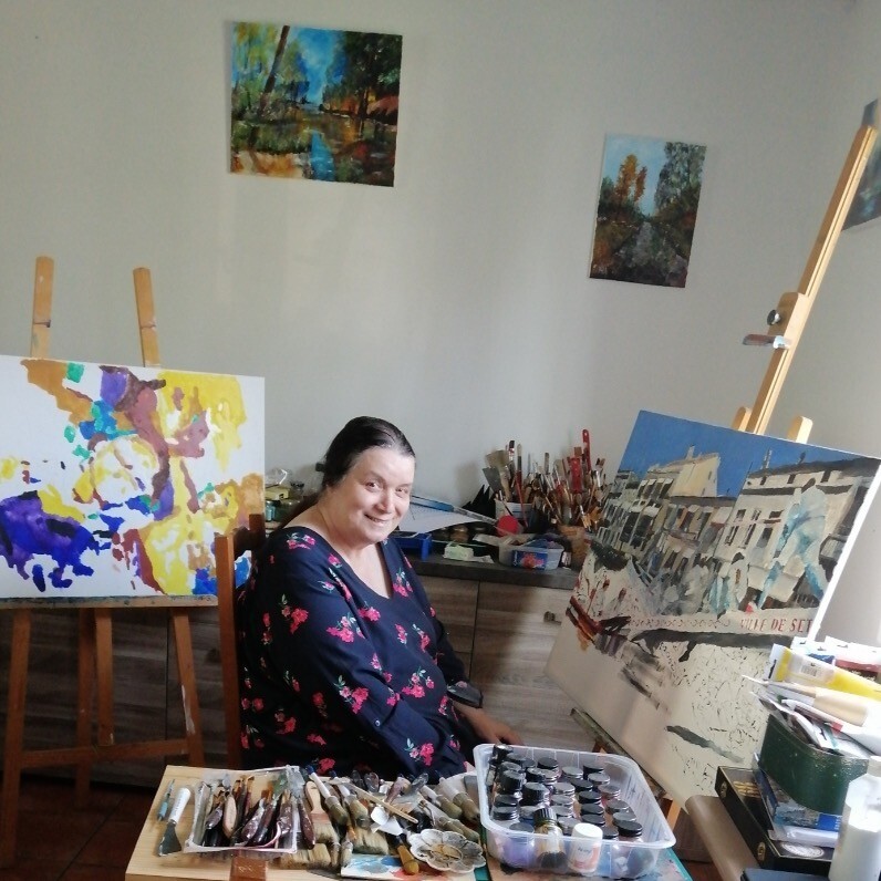 Audran - De kunstenaar aan het werk