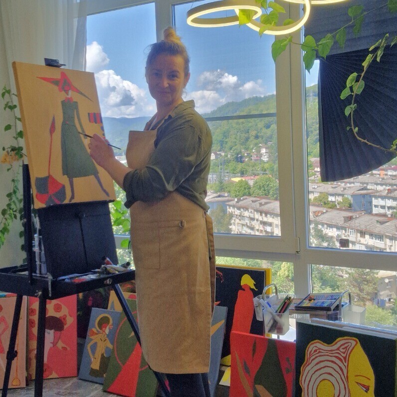 Natalya Belalova - The artist at work