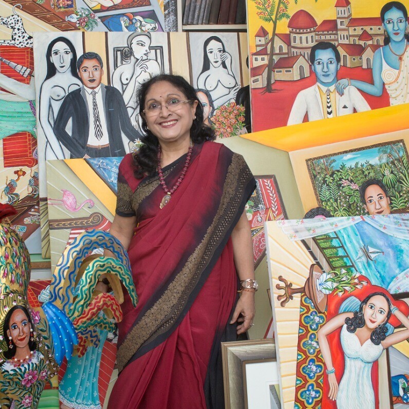 Nayanaa Kanodia - The artist at work
