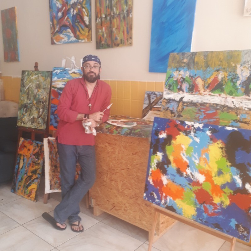 Neilon Batista - The artist at work