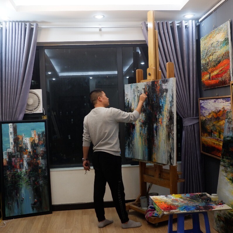 Ngoc Quan Le - The artist at work