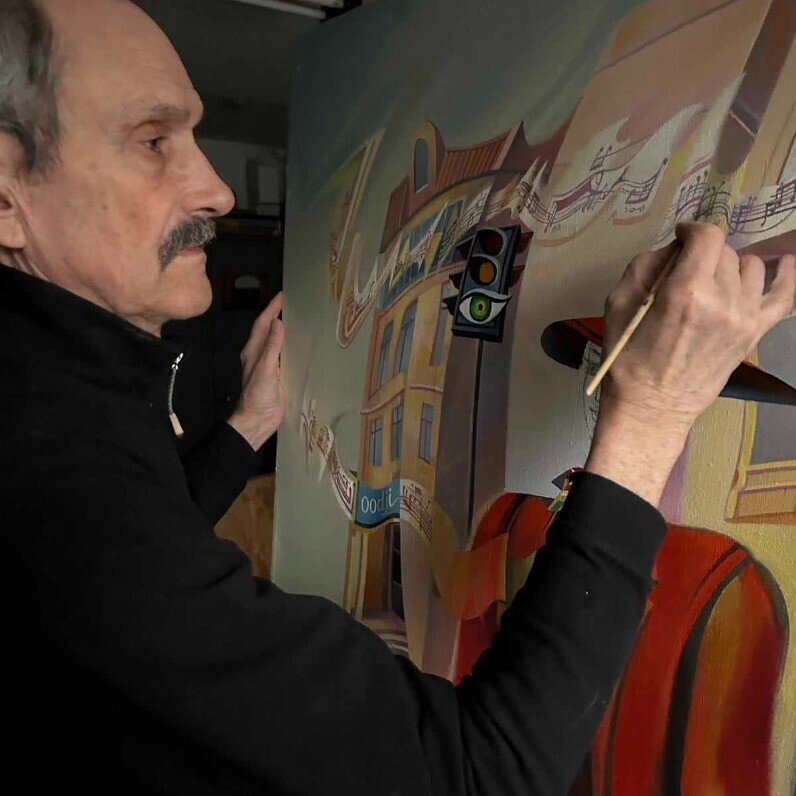 Nicolai Ghibalenco - The artist at work