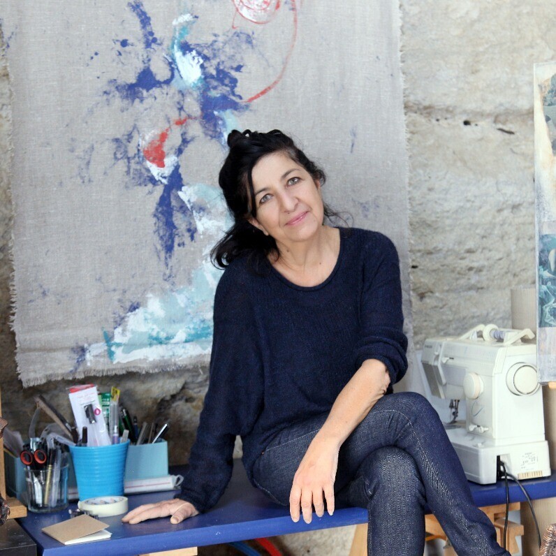 Nicole Besnainou - L'artiste au travail