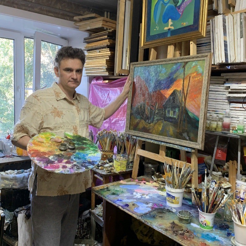 Andrei Zhilin - O artista no trabalho