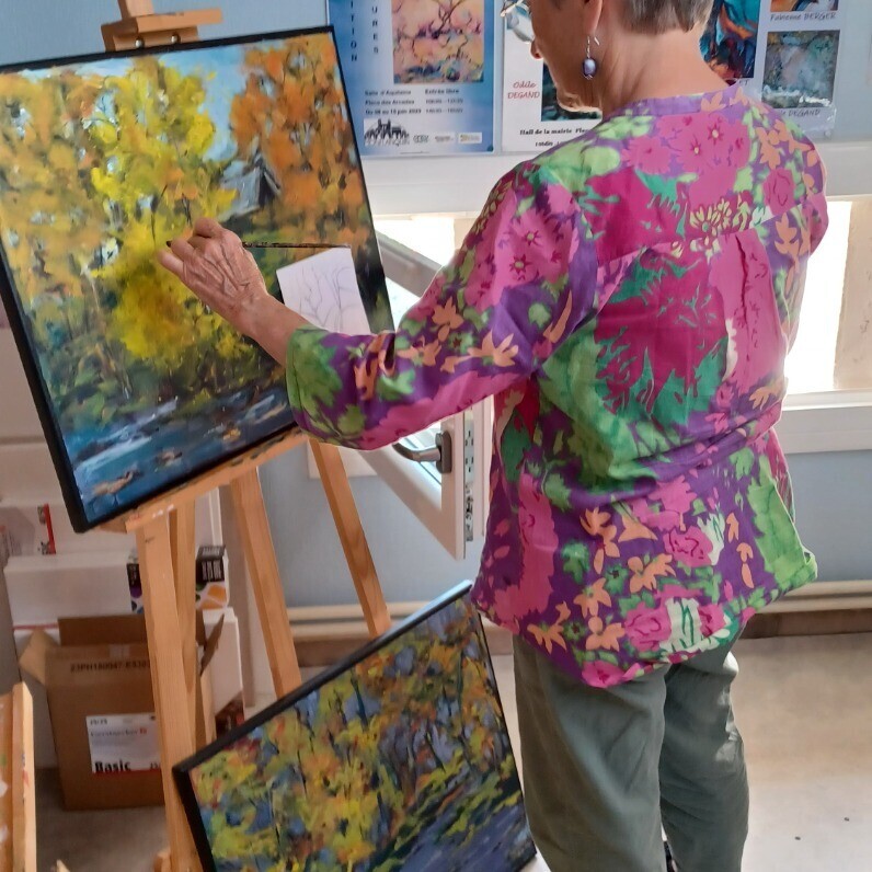 Odile Degand - The artist at work
