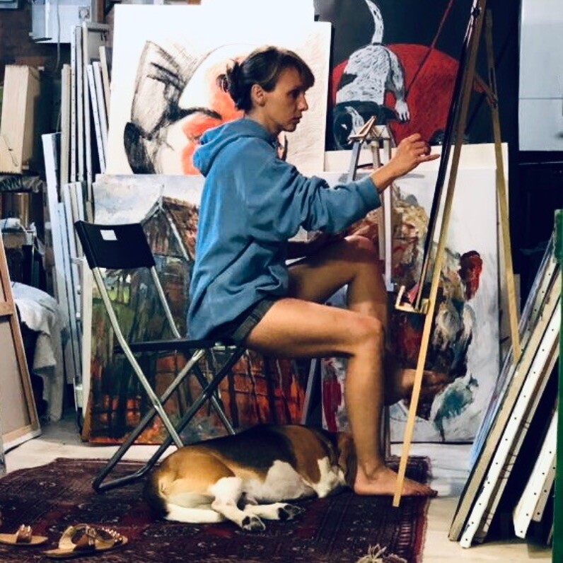 Olga Rocher - L'artiste au travail