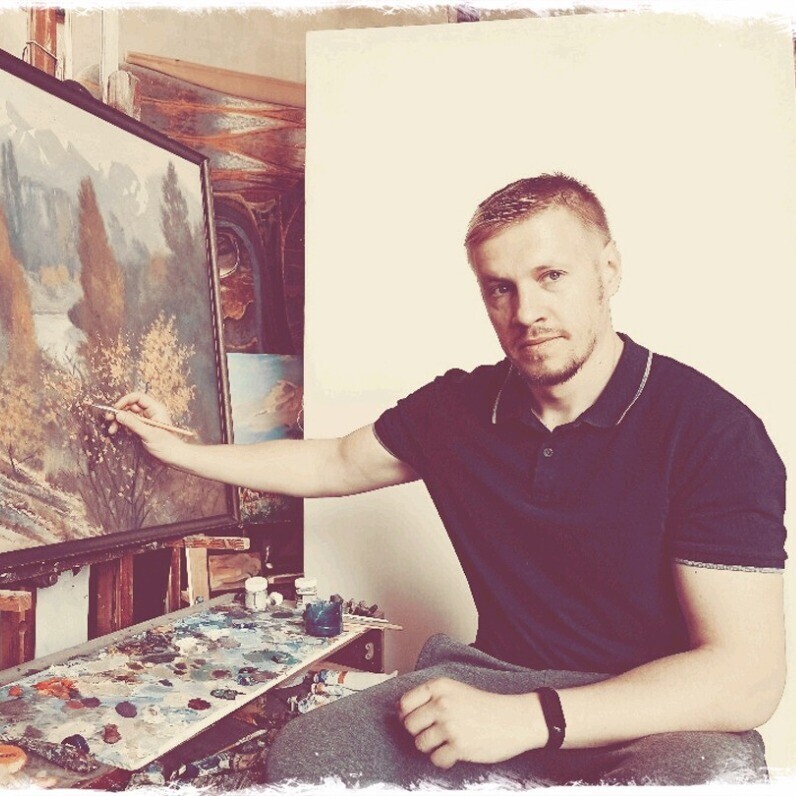 Oleg Khoroshilov - Der Künstler bei der Arbeit