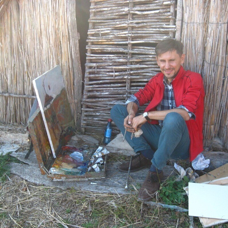 Oleksandr Chornyi - The artist at work