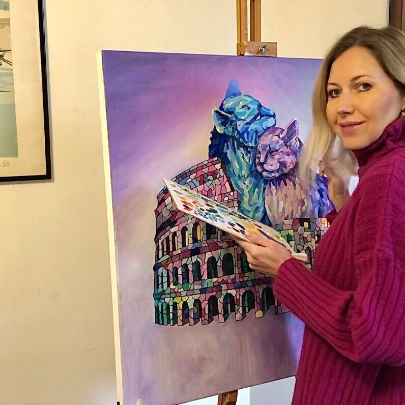 Olga Krasovskaya - The artist at work