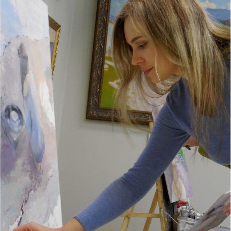 Olga Polianska - The artist at work