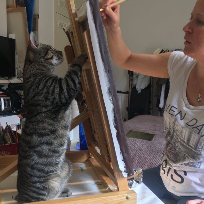 Olga Koval - The artist at work