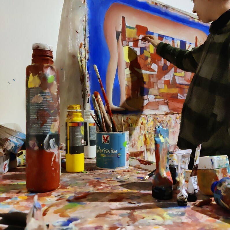 Olivia Appelius - L'artiste au travail