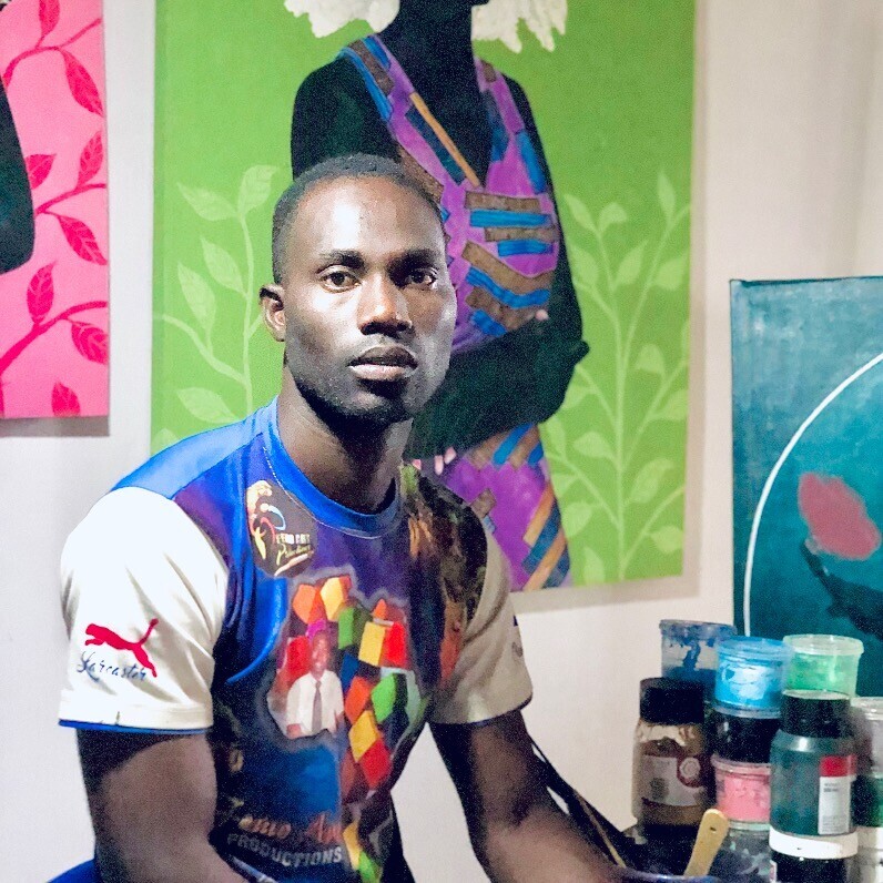 Oluwafemi Afolabi - The artist at work