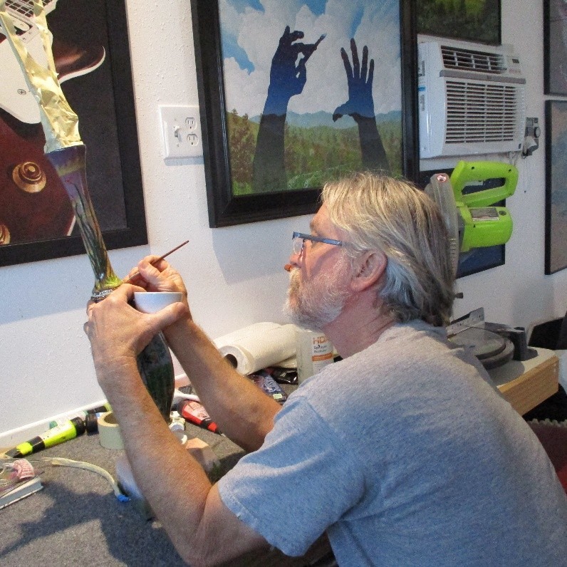 Jon Carroll Otterson - The artist at work