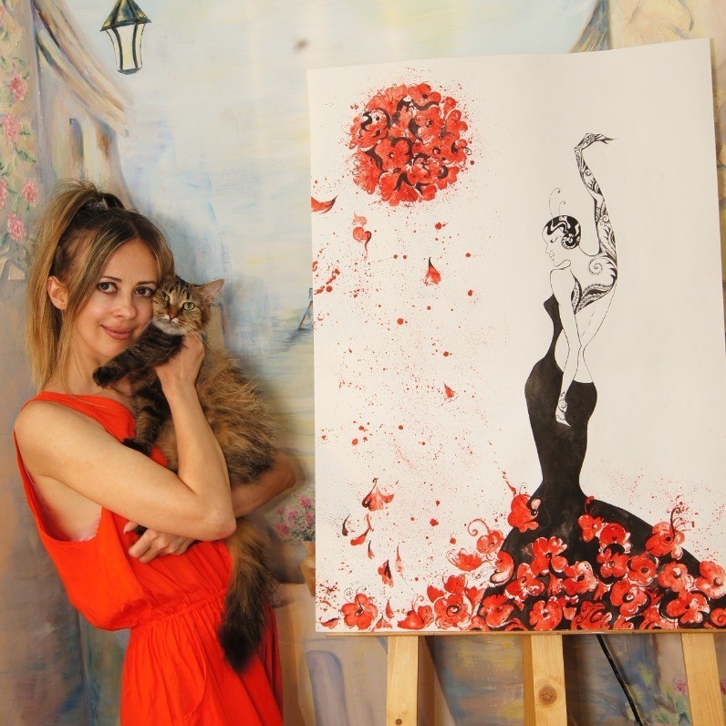 Iryna Tatur - L'artiste au travail