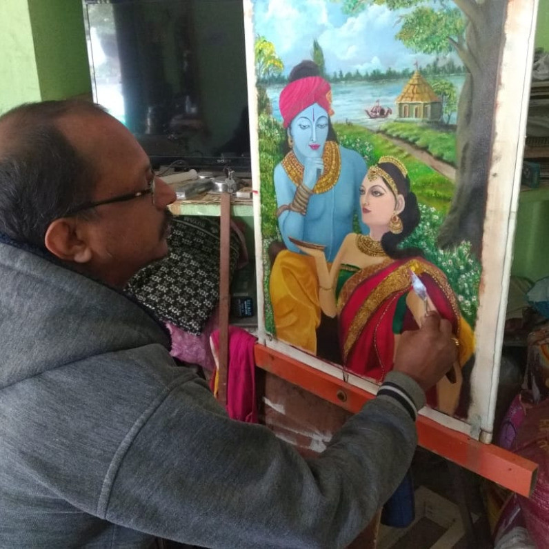 Prashanth Paladugu - The artist at work