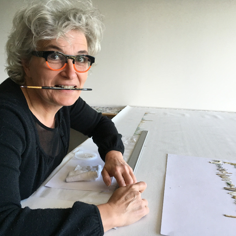 Pascale Aurignac - De kunstenaar aan het werk