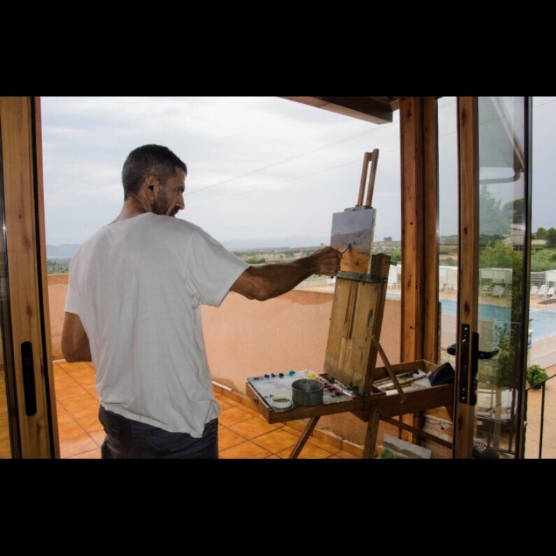 Paskual Giménez - El artista trabajando