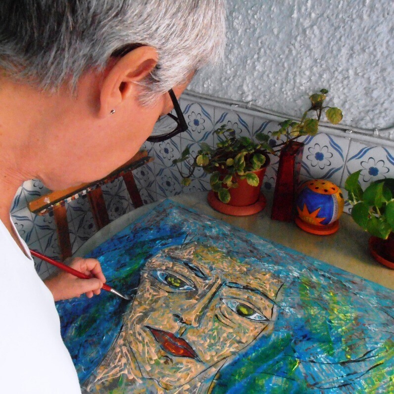 Patricia Fernández Miranda (Pafermi) - El artista trabajando