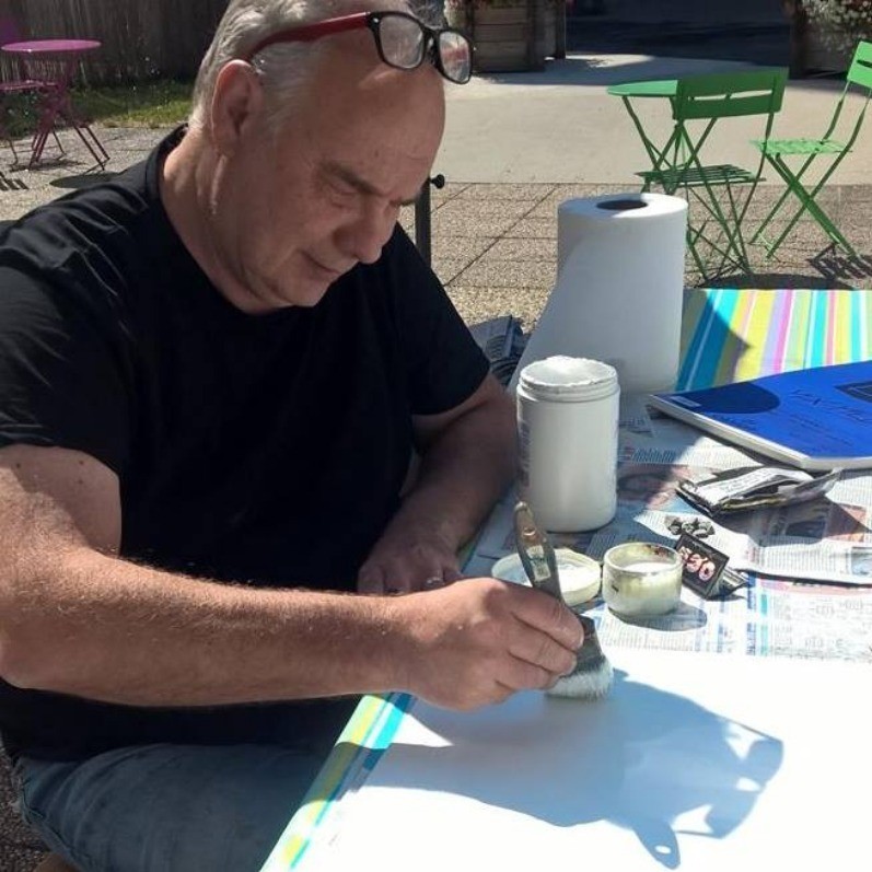 Patrick Blanchon - The artist at work