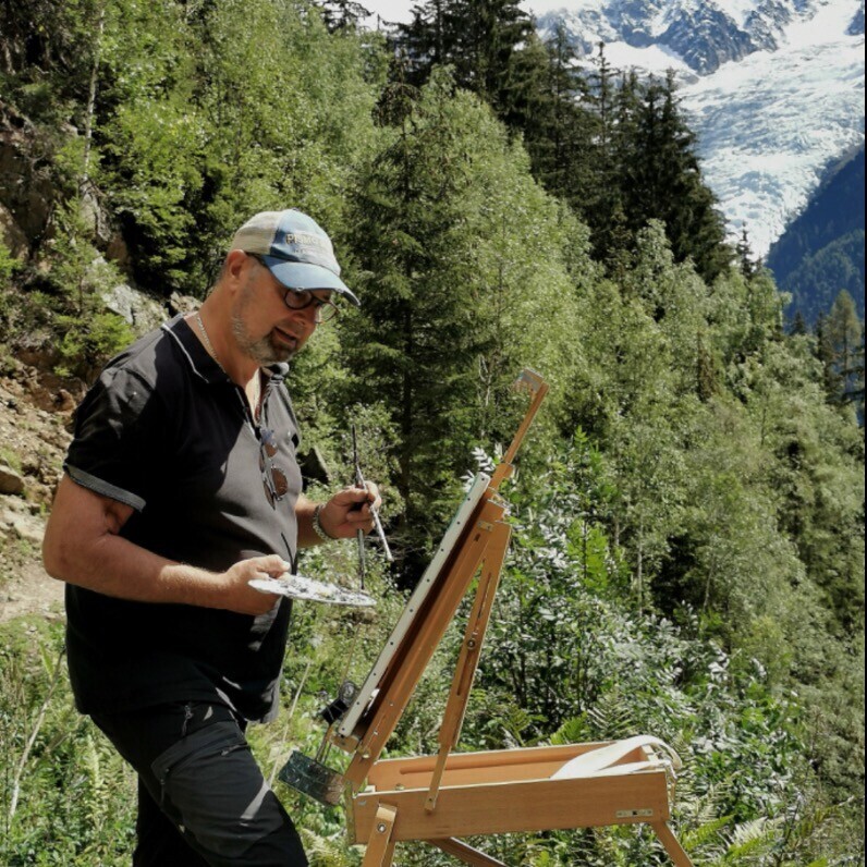Patrick Pradier - L'artiste au travail