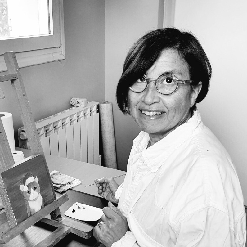Paula Valdivia - El artista trabajando