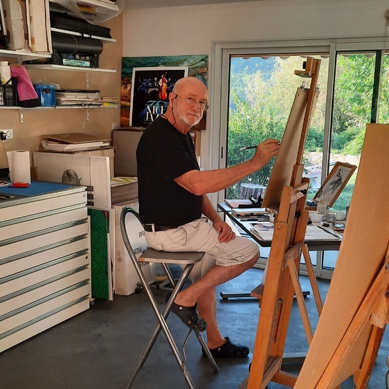 Paul Lebrun - L'artiste au travail