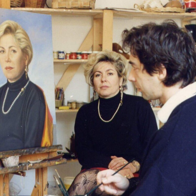 Piero Salustri - L'artista al lavoro