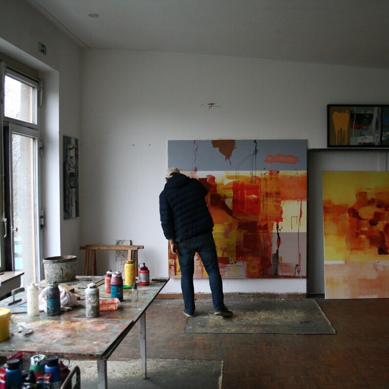 Plamen Bibeschkov - Der Künstler bei der Arbeit
