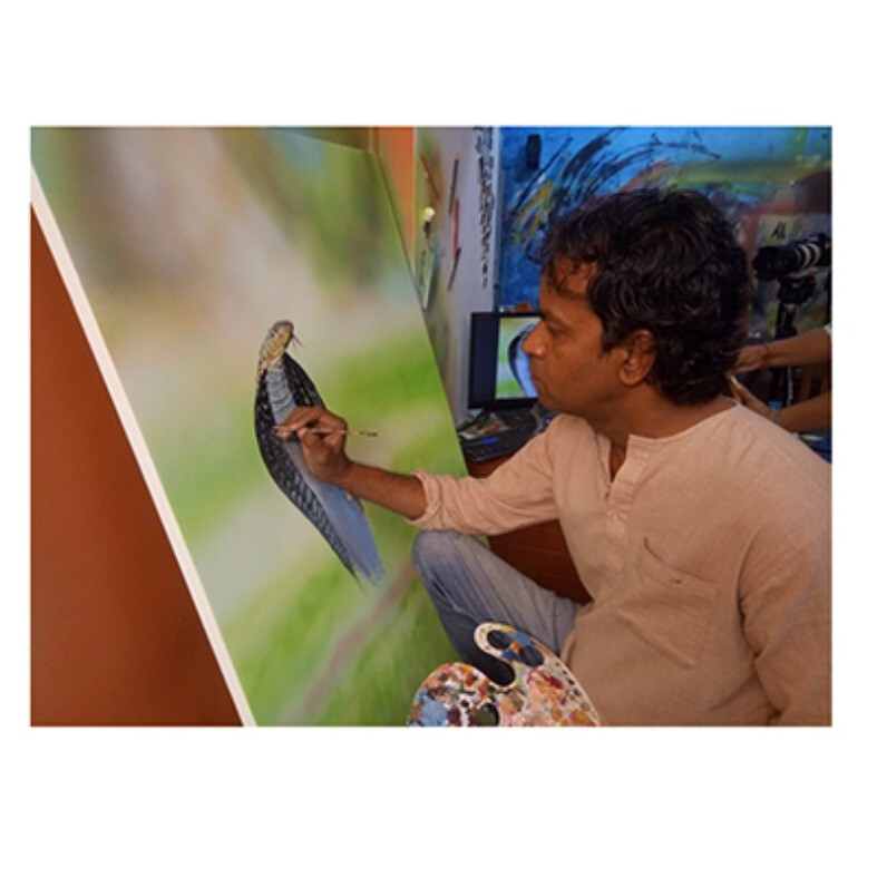 Prakash Mena - The artist at work