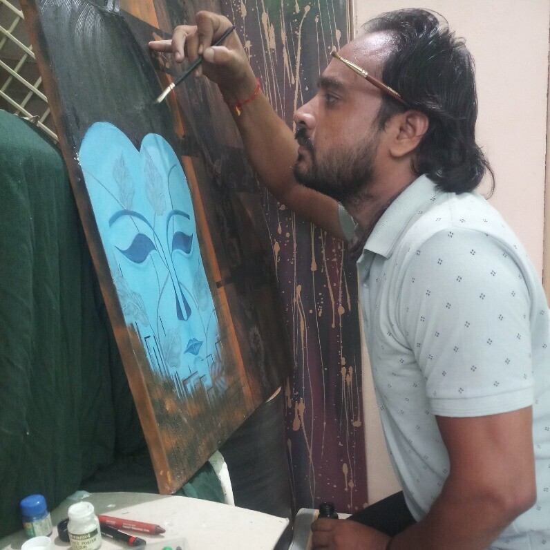 Prashant Sharma - L'artiste au travail