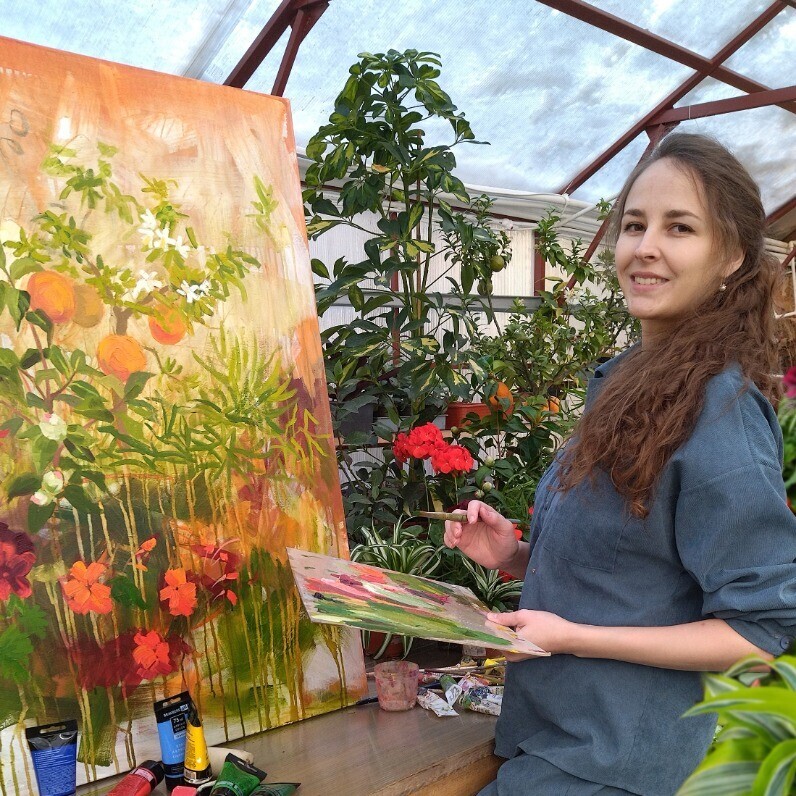 Ekaterina Prisich - The artist at work