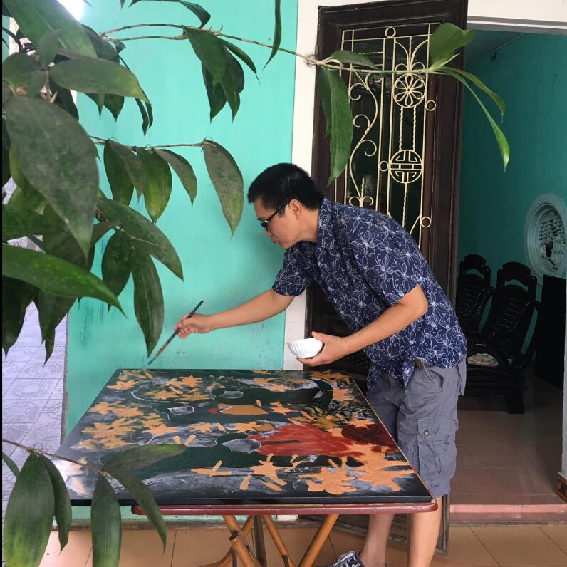 Quoc Son Nguyen - The artist at work