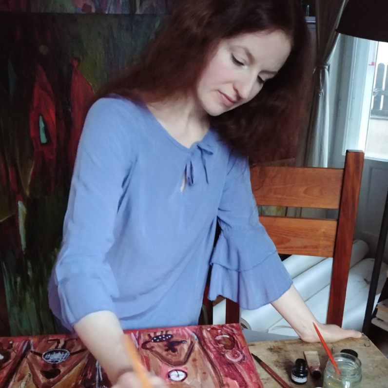 Justyna Ralicka - The artist at work