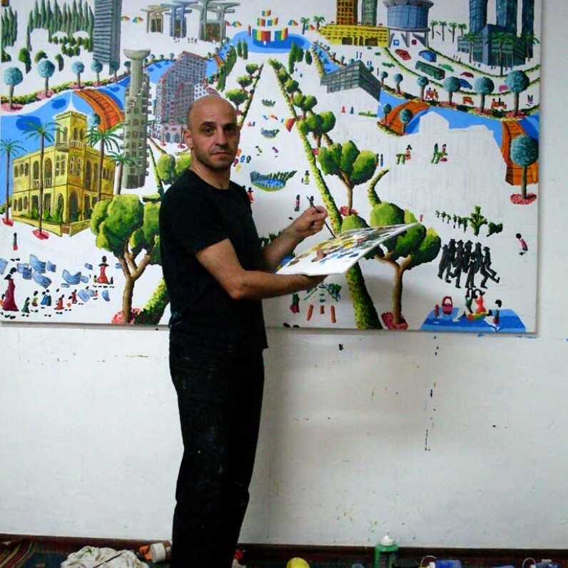 Raphael Perez - De kunstenaar aan het werk